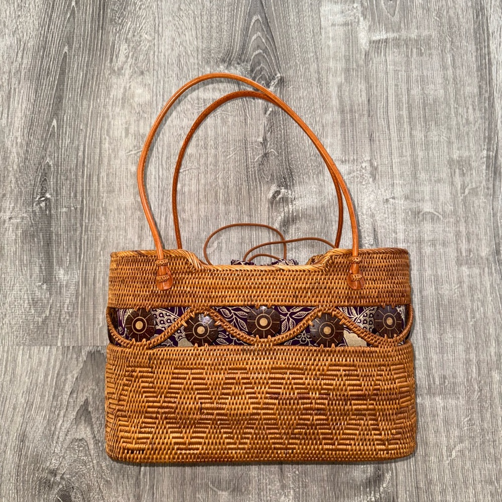 Handcrafted Tan Woven Bag